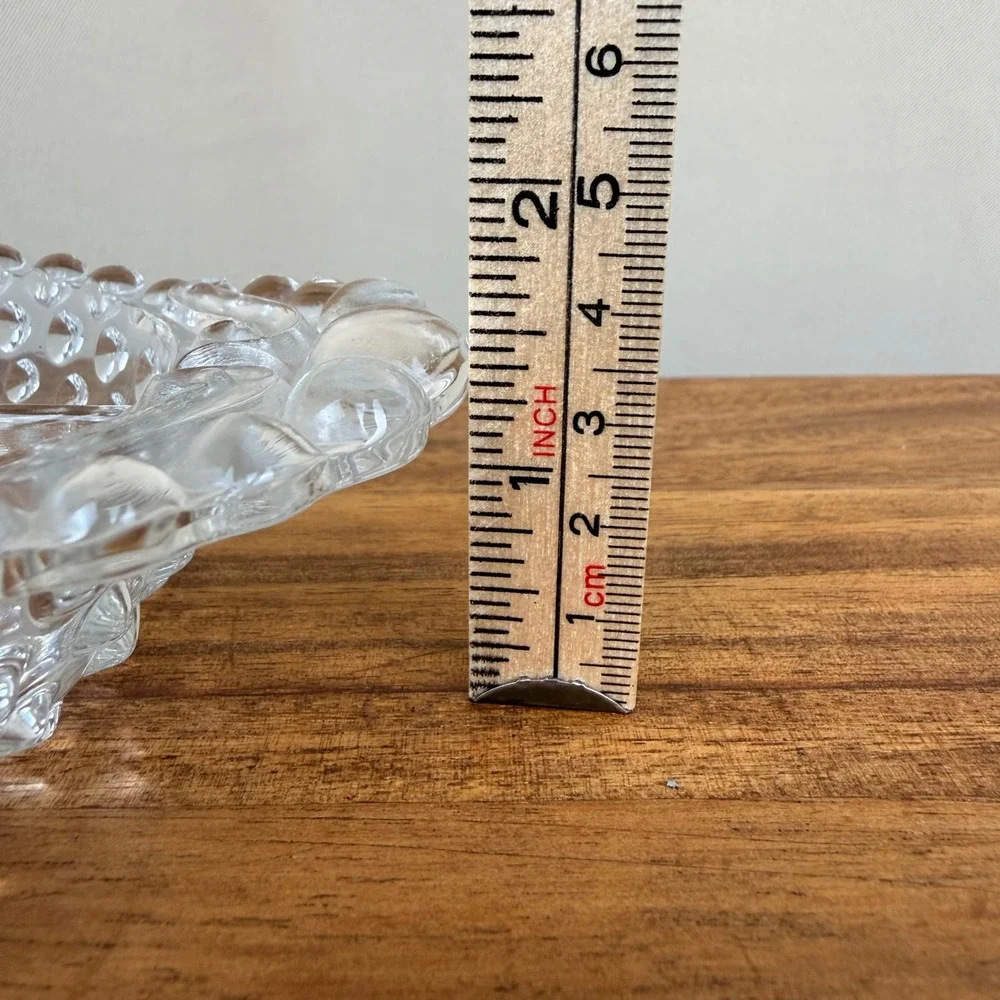 Vintage Duncan Miller Clear Hobnail Glass Divided Relish Dish Serving Tray